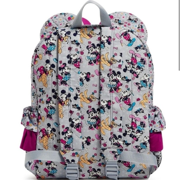Disney Mickey and Minnie Vera Bradley Backpack with Pink Accent Bow - Picture 2 of 6